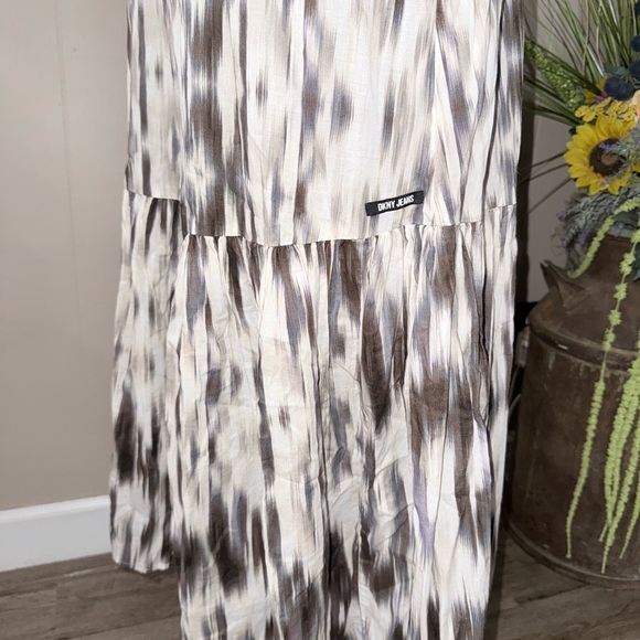 DKNY • V Neck Cotton Maxi Day Dress - Picture 8 of 13